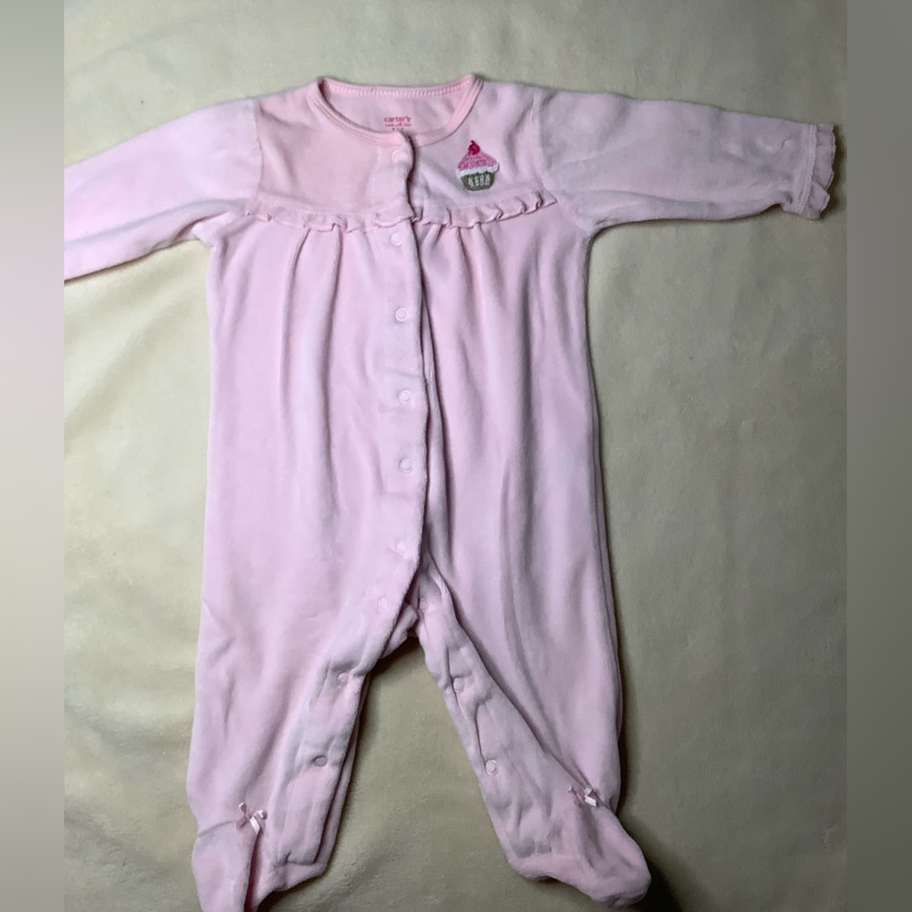 Carters Cupcake Footed Sleeper 6 Months 6M